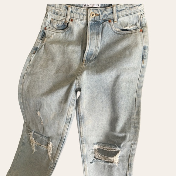 2 for $25✨Zara light blue jeans size USA 4 - Picture 4 of 10